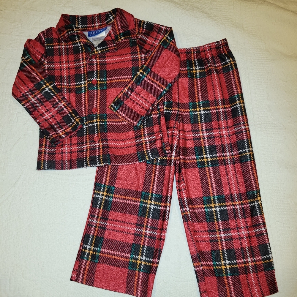 Sainteve Red Plaid Kids Pajamas